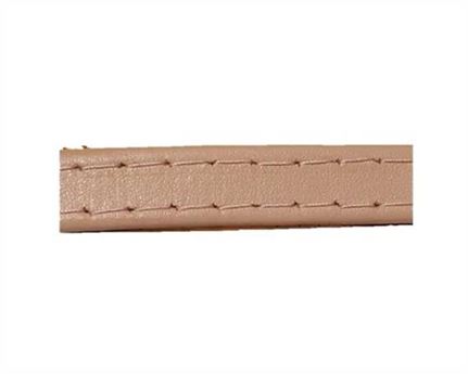 LEATHER STRAPPING STITCHED BEIGE 20MM