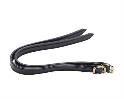 SHOE DOCTOR STRAP FOR SHOE BUCKLE GILT PATENT BLACK PATENT 10MM