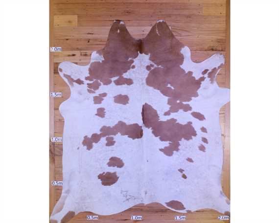 COWHIDE TOP QUALITY NATURAL COLOUR BROWN & WHITE (rug pictured sent) Free Delivery!
