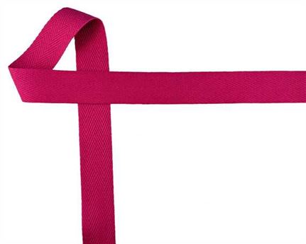 WEBBING BINDING COTTON (PER L/MTR) HOT PINK 25MM