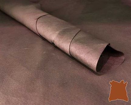 PIG LINING LEATHER 0.7/0.9MM DARK BROWN FULL SKIN FOR BAG AND SHOE LINING
