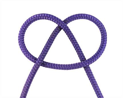 DOUBLE BRAID EQUESTRIAN ROPE 8MM SOLID PURPLE