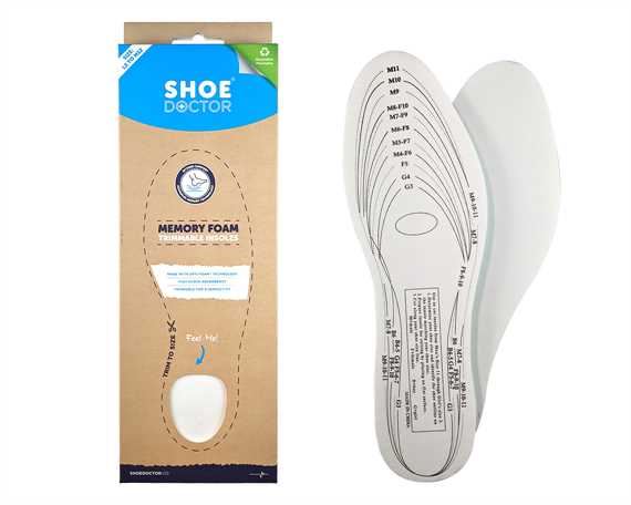  SHOE DOCTOR INSOLE MEMORY FOAM UNIVERSAL TRIM TO FIT (PAIR)