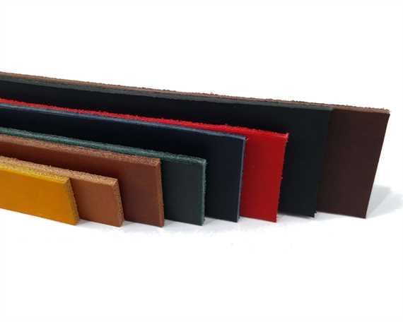 BELT STRAP VARIOUS 32MM CUT FROM 3.0MM ITALIAN DOUBLE SHOULDER