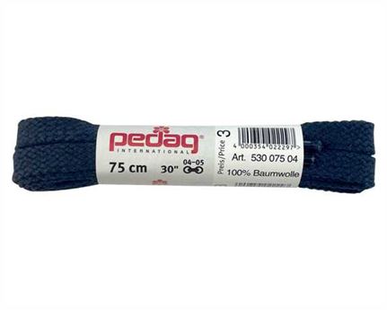 PEDAG LACES 75CM FLAT BROAD NAVY BLUE