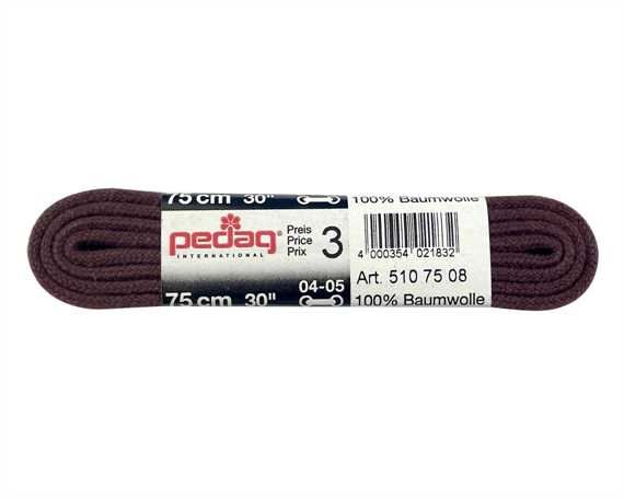 PEDAG LACES 75CM ROUND MAHOGANY