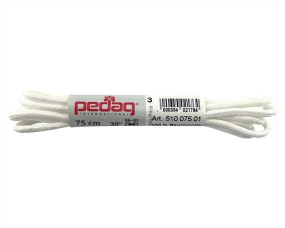 PEDAG LACES 75CM ROUND WHITE