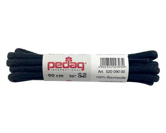 PEDAG LACES 90CM CORDED BLACK