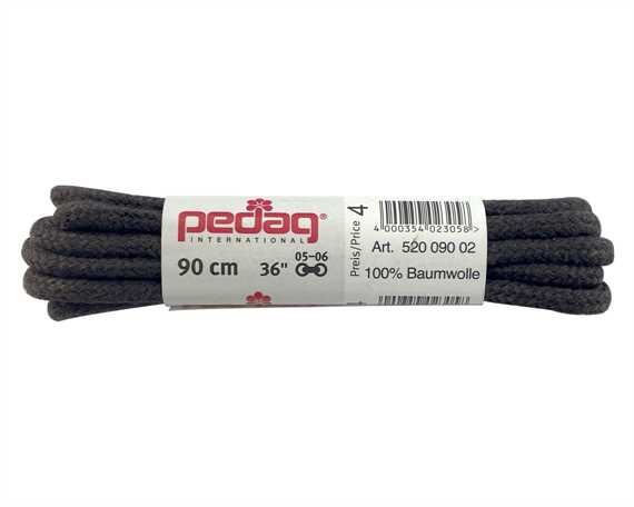 PEDAG LACES 90CM CORDED DARK BROWN