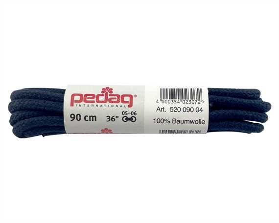 PEDAG LACES 90CM CORDED NAVY BLUE