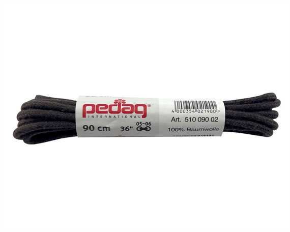 PEDAG LACES 90CM ROUND DARK BROWN