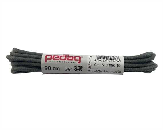 PEDAG LACES 90CM ROUND DRK GREY