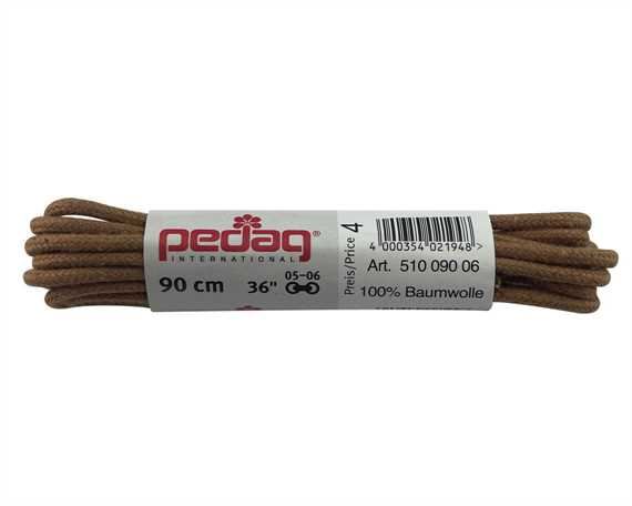 PEDAG LACES 90CM ROUND LIGHT BROWN
