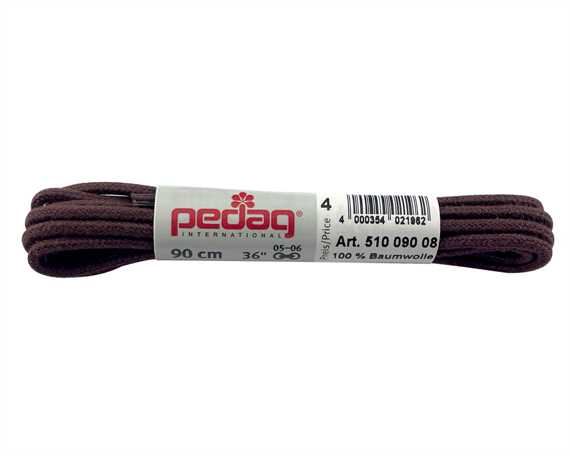 PEDAG LACES 90CM ROUND MAHOGANY