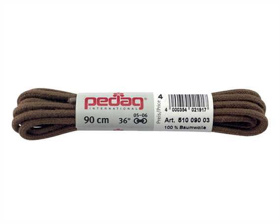 PEDAG LACES 90CM ROUND MEDIUM BROWN