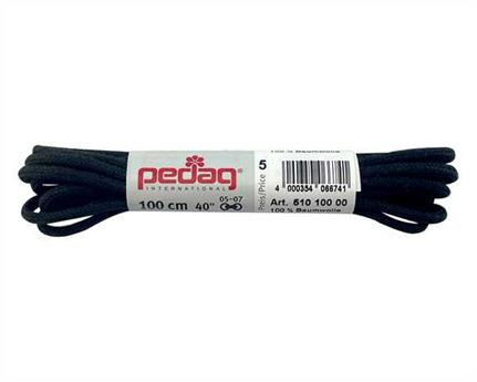 PEDAG LACES 100CM ROUND BLACK