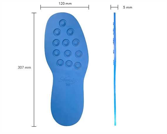SOVEREIGN STUDDED RUBBER SOLE SIZE 8 BLUE