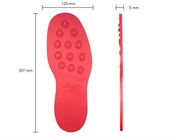 SOVEREIGN STUDDED RUBBER SOLE SIZE 8 RED