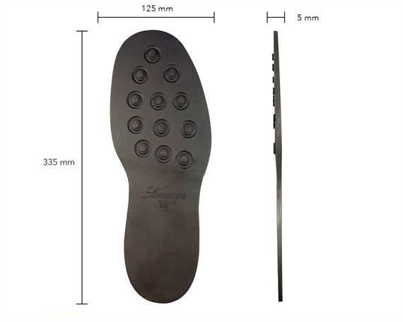SOVEREIGN STUDDED RUBBER SOLE SIZE 11 BROWN