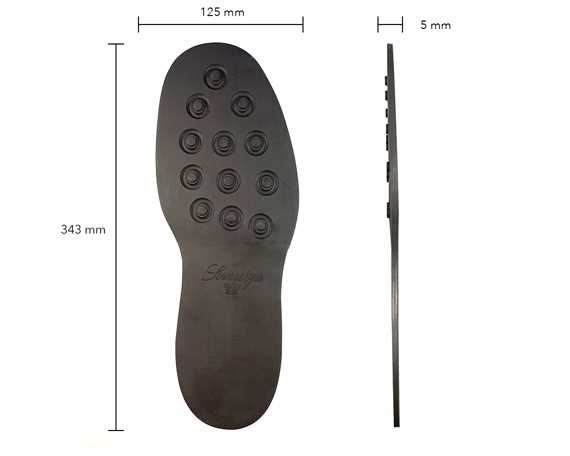 SOVEREIGN STUDDED RUBBER SOLE SIZE 12 BROWN