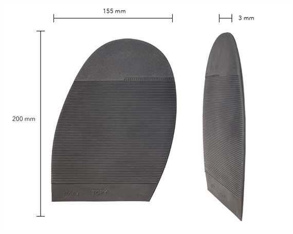 TOPY SOLES MOULDED HALF STRIE 3.5MM SZ 4 BRONZE