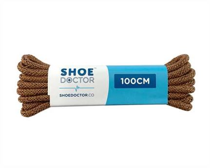  SHOE DOCTOR 100CM FINE ROUND LACE LIGHT BROWN
