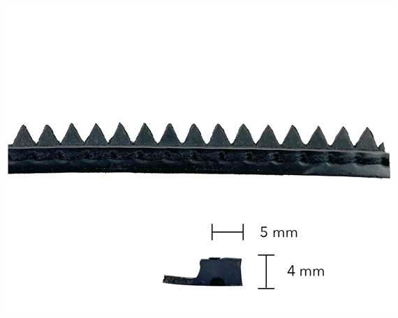 RANDING STITCHED PLAIN RUBBER BLACK  #1642 (MT)
