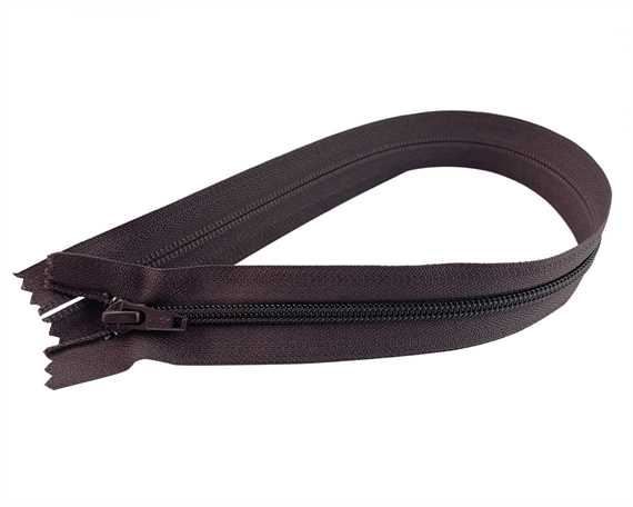ZIP CLOSED END #5 NYLON COIL BROWN 41CM