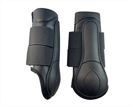  SADDLE DOCTOR FORE-LEG PVC BOOT MEDUIM BLACK (PAIR)