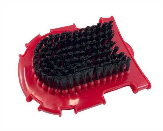 SADDLE DOCTOR GROOMING GLOVE WITH BRISTLES RED