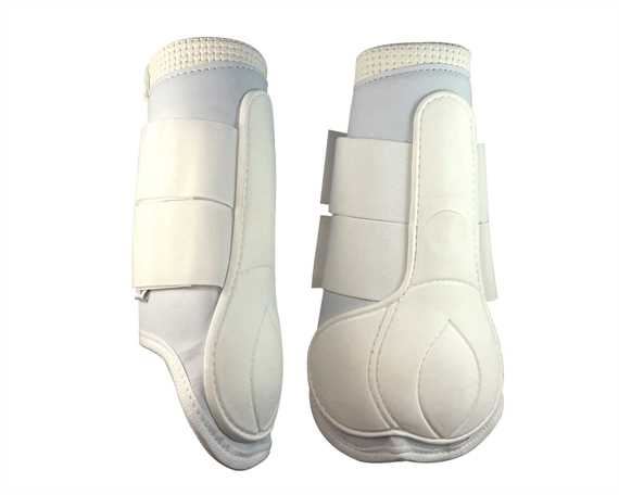  SADDLE DOCTOR LONG BACK LEG PVC BOOT MEDIUM WHITE (PAIR)