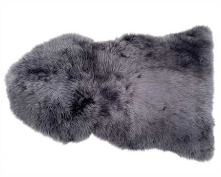 SHEEP RUG GREY/BLUE 120CM X 65CM WITH LONG PILE OF 60MM
