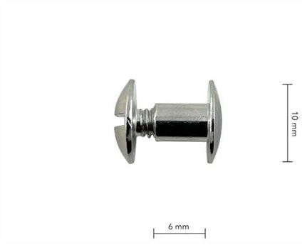 SCREW CHICAGO / KEY POST 6mm STEM PLAIN HEAD #1290-12N NICKEL PLATE 6mm Diameter