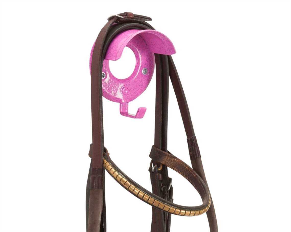 STUBBS BRIDLE RACK Individual With Hook PINK