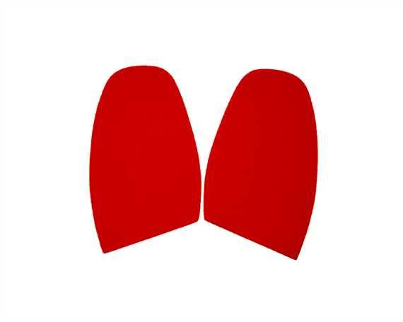TOPY SOLING RUBBER  AUSY 1.8MM (PR) CUT TO SIZE MEN 9-10 RED