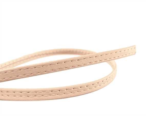 LEATHER STRAPPING STITCHED FAWN 8MM