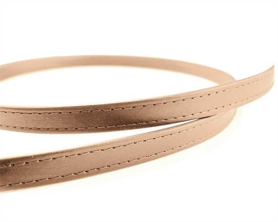 LEATHER STRAPPING STITCHED CAMEL 12MM