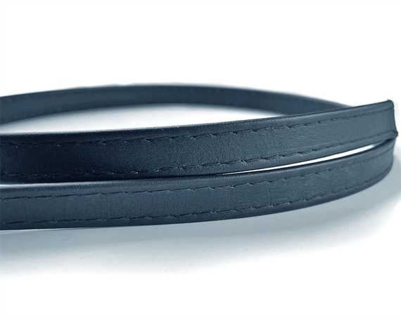 LEATHER STRAPPING STITCHED FRENCH NAVY 12MM
