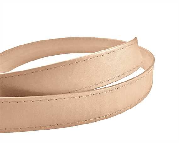 LEATHER STRAPPING STITCHED CAMEL 25MM