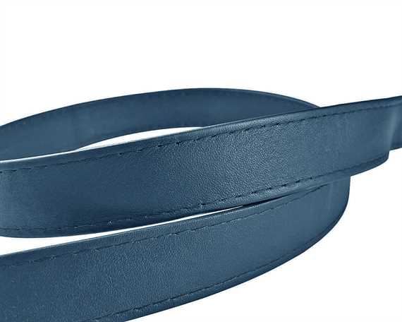 LEATHER STRAPPING STITCHED FRENCH NAVY 25MM