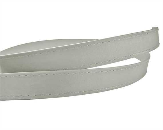 LEATHER STRAPPING STITCHED BONE 20MM