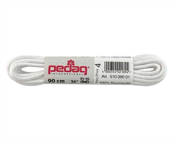 PEDAG LACES 90CM ROUND WHITE