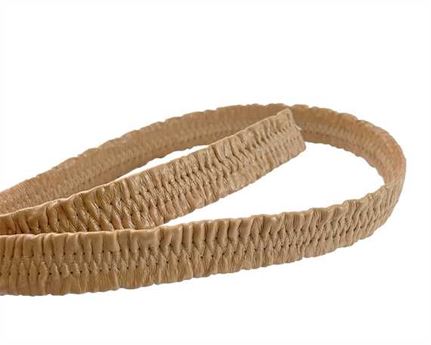 ELASTIC LEATHER COVERED BEIGE (PER L/MTR) 6MM