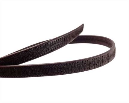 ELASTIC LEATHER COVERED DARK BROWN (PER L/MTR) 6MM