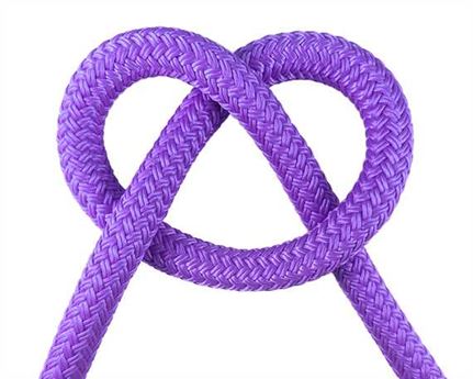 DOUBLE BRAID EQUESTRIAN ROPE 14MM SOLID PURPLE