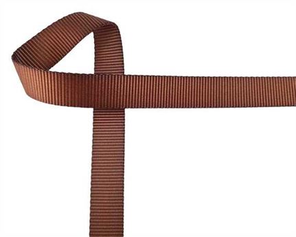WEBBING POLYESTER HEAVY BROWN #104 STYLE 32MM (PER L/MTR)