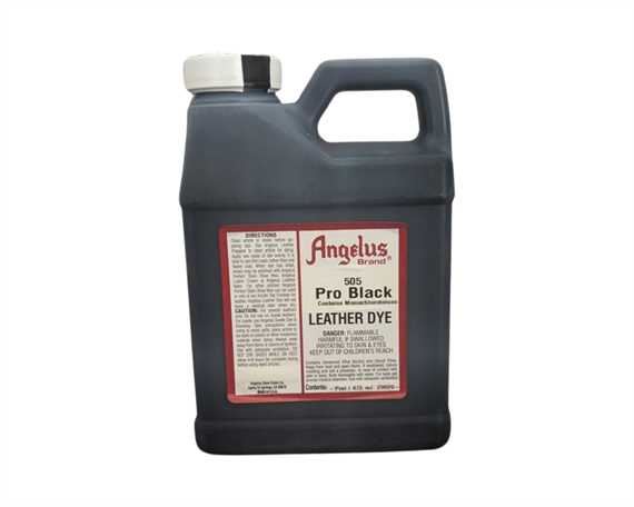 ANGELUS PRO #505 LEATHER DYE BLACK #001 1 PINT/473ML