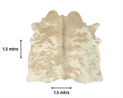  COWHIDE RUG BEIGE small (rug pictured sent) Free Delivery!