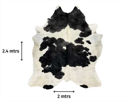  COWHIDE RUG BLACK & WHITE LARGE (rug pictured sent) Free Delivery!