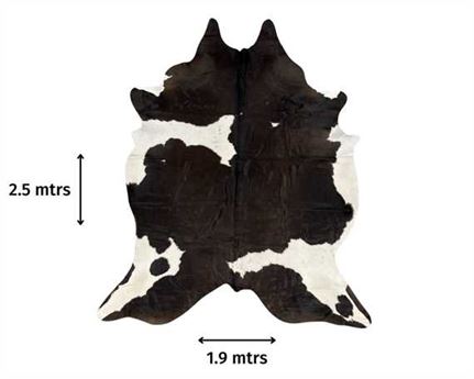  COWHIDE RUG BLACK & WHITE LARGE (rug pictured sent) Free Delivery!